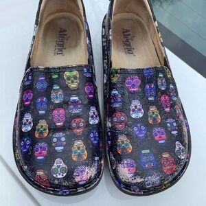 ALEGRIA Debra Sugar Skulls Nursing Shoes Size 39